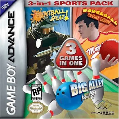 in-1 - Majesco Sports Pack - Paintball Splat! & Dodgeball & Big Alley Bowling
