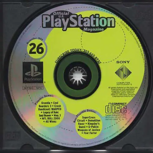Official U.S. PlayStation Magazine Demo Disc 26