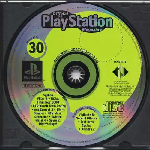 Official U.S. PlayStation Magazine Demo Disc 30
