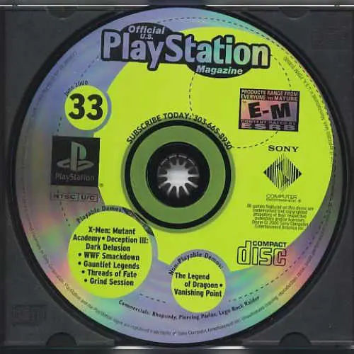 Official U.S. PlayStation Magazine Demo Disc 33