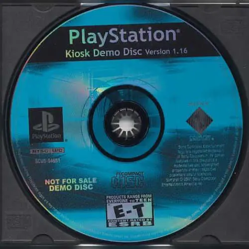 PlayStation Kiosk Demo Disc Version 1.16