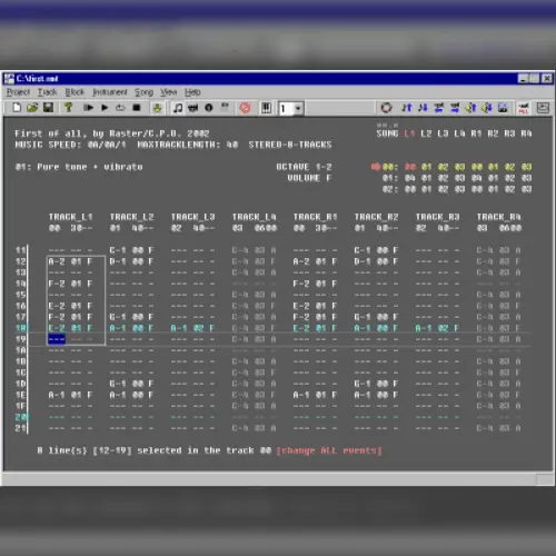 Raster Music Tracker Demo