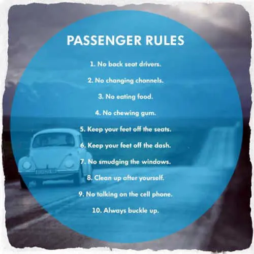 Rules to Driving the Car