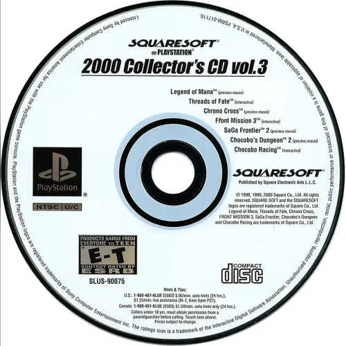 Squaresoft on PlayStation 2000 Collector's CD Vol. 3